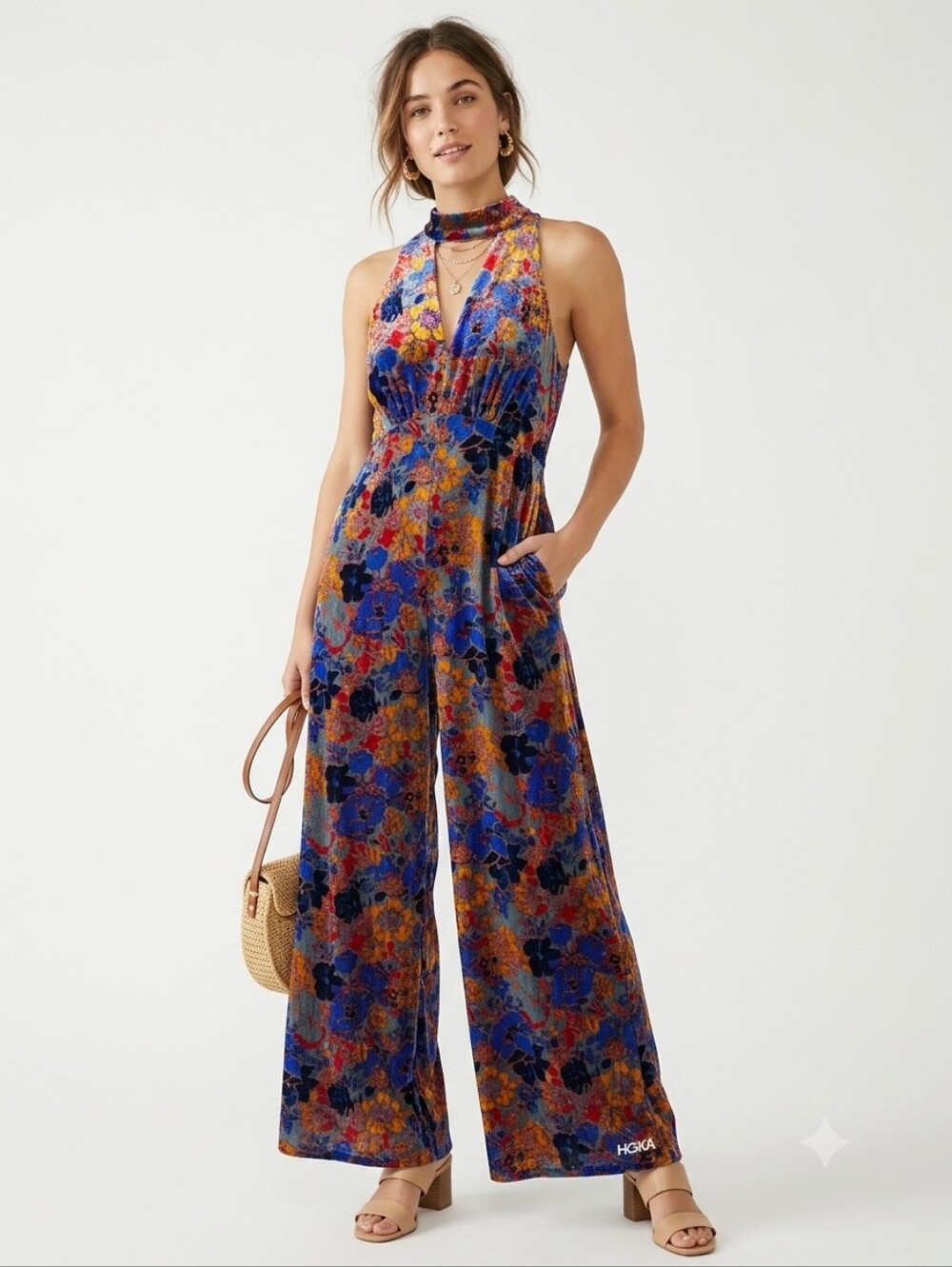 Anthropologie Maeve Ava Velvet Jumpsuit Size 12